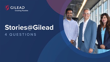 Left to right: Vamshi Jogiraju, Clinical Pharmacologist at Gilead, Jared Baeten, Gilead’s Vice President of HIV Clinical Development, and Devi SenGupta, HIV Cure Lead, Executive Director, Virology Therapeutic Area.